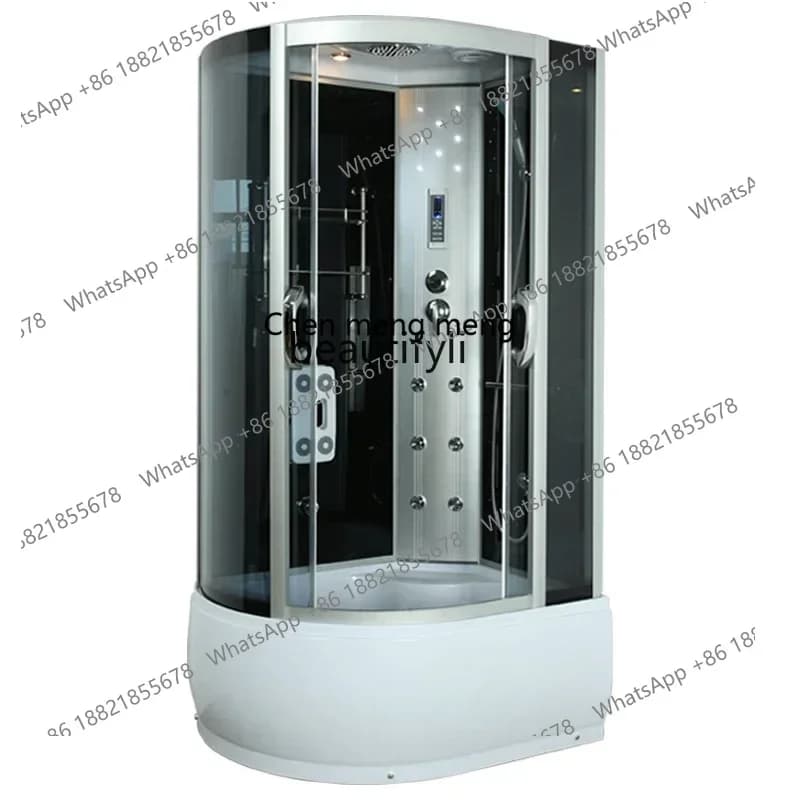 Shower room arc fan simple bath room steam sauna room tempered glass