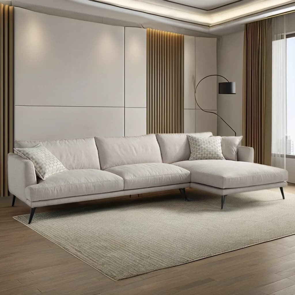&Modern Furniture Settee Leather Lounge Suite and Lobby Fabric Sofa Modular Couch L Shape Sofa Set
