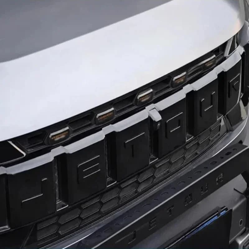Fit for JETOUR Traveler T2 2023-2025 Automobile ABS Bright Black Grille Letter Marking Sticker Auto Exterior Decoration Parts