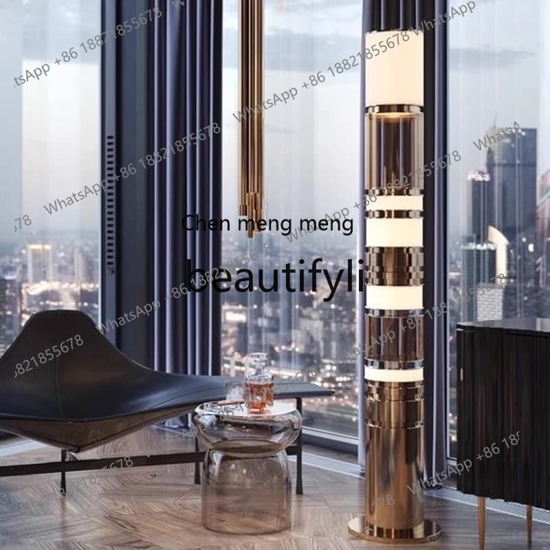 X Natural Marble Floor Lamp Light Luxury Living Room Bedroom Bedside Hotel Study Villa Lighting