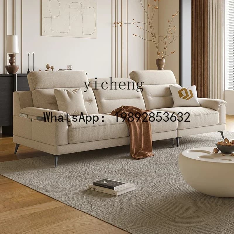 fabric sofa cotton and linen living room cat claw velvet fabric sofa simple style