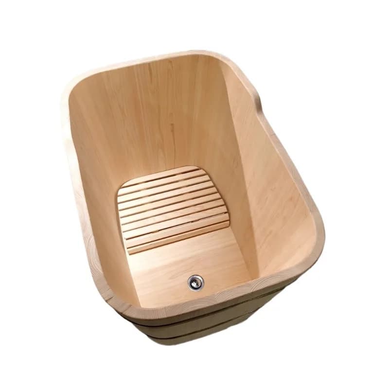 Japanese bath bucket, wooden tub, unpainted adult bath, household small apartment