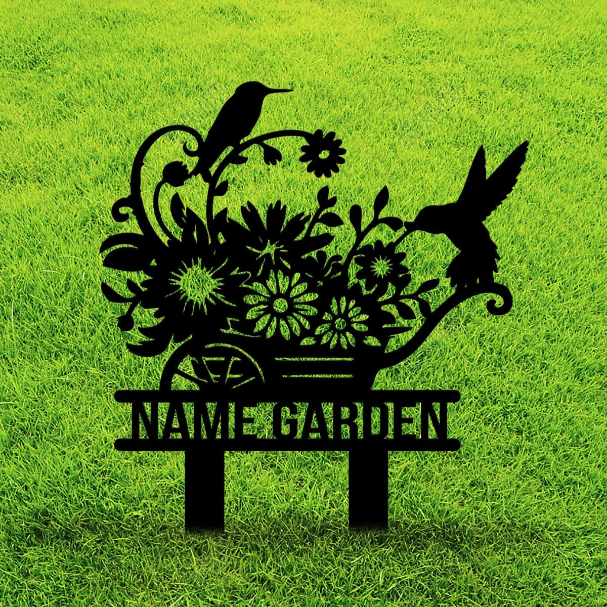 Custom Personalized Garden Metal Sign, Custom Gardener Name Sign, Flower Garden Sign, Lawn Signs, Outdoor Metal Sign