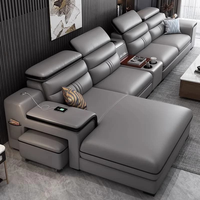 Luxury Italian Small Apartment Sofas Multifunction Recliner Cinema Lazy Sofas Leather Design Fauteuil Salon Home Furniture