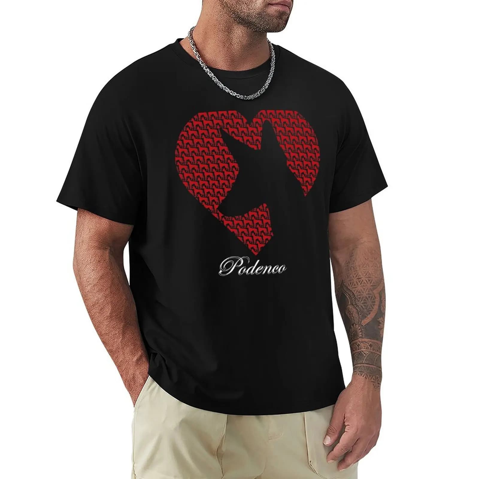 Podenco Heart Design T-Shirt custom t-shirts oversize t-shirts man men clothings