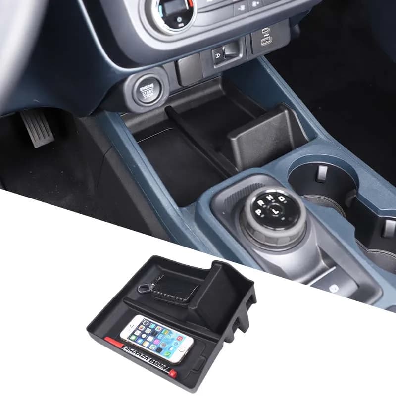 For Ford Maverick 2022-2025 Black/Orange car interior modification center console phone slot shock pad TPE (replacement version)