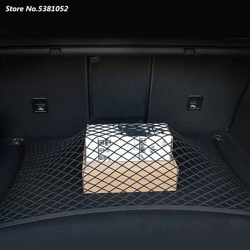 Car Trunk Rear Cargo Organizer Storage Mesh For Toyota RAV4 Highlander Alphard Prado 120 150 2018 2020 2021 Elastic Mesh Net