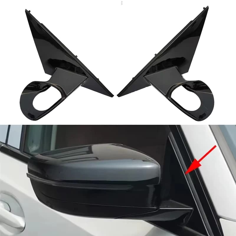 Black Front Window Triangle Trim Plate Mirror Cover Panel Mirror Base Holder for BMW 3 Series G20 G21 G28 2020 2021 2022 2023-