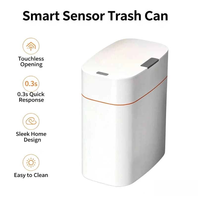 Automatic Smart Trash Can Induction Household Versatile New Living Room Light Luxury Electric Toilet Toilet Sanitary Bucket