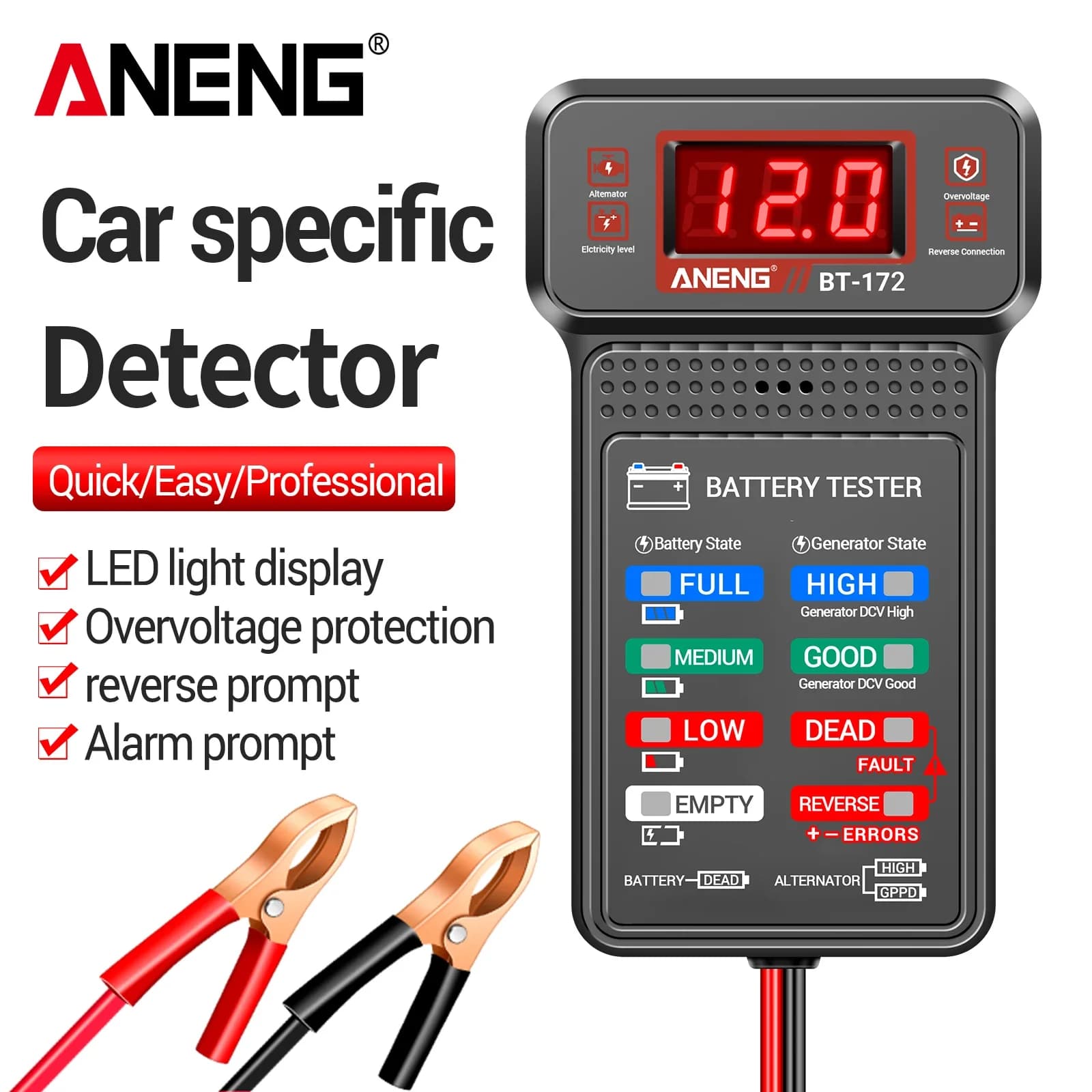 ANENG BT172  Auto Shut Off Anti Burn Safety Voltage Current Meter  Easy Operation Portable Test Tool for Electricians  Repair