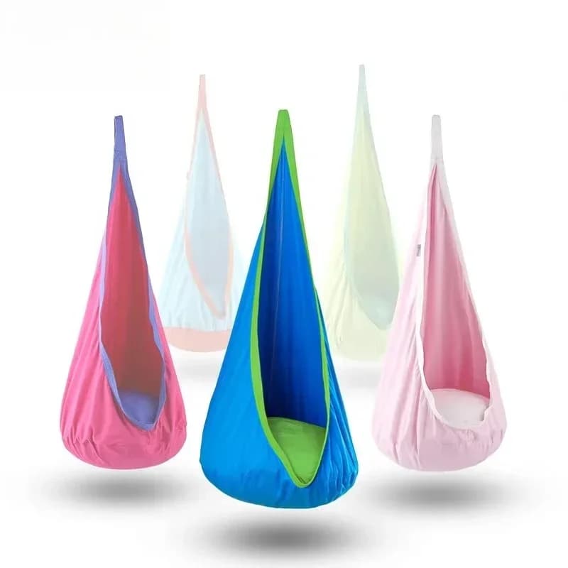 Indoor Hanging Chair Children's Hammock Children's Pod Swing with Air Cushion