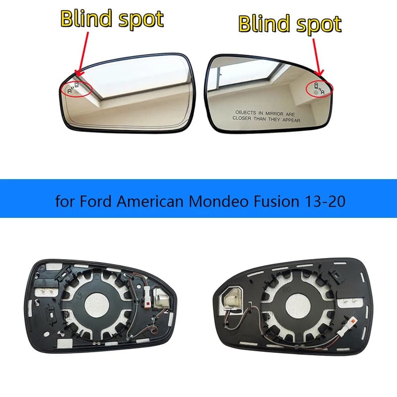 Car Blind Spot Heating Mirror for Ford American Mondeo Fusion 13-20 Rearview Mirror Parallel Blind Spot Auxiliary Lens
