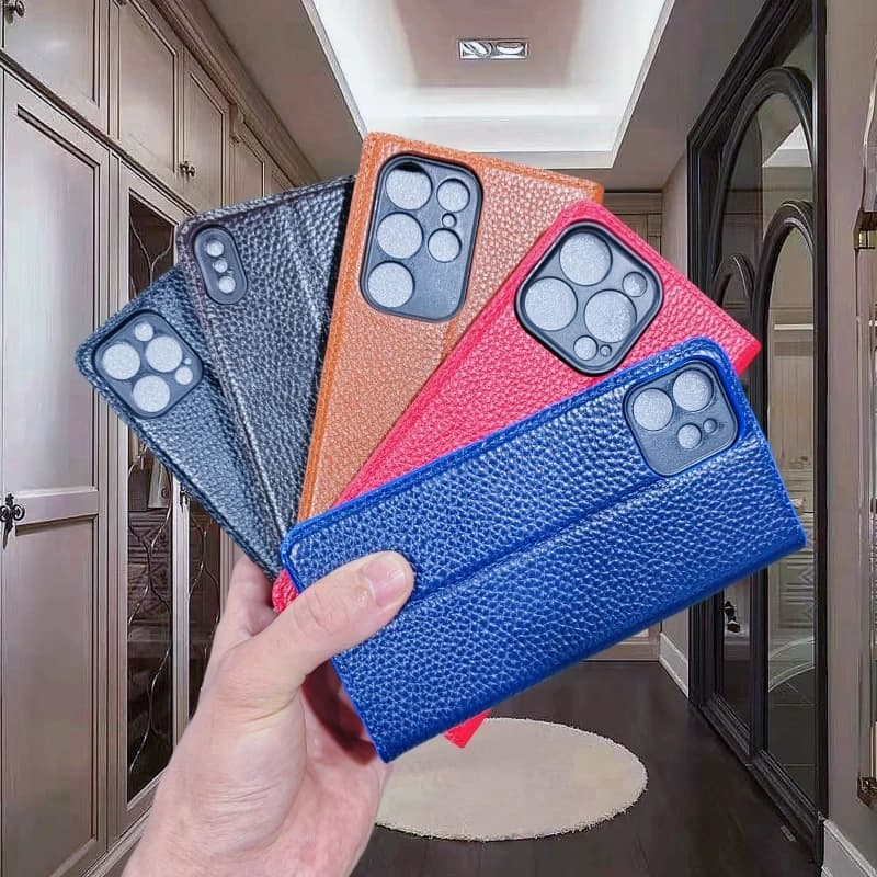 Litchi Patterned Phone Case For Xiaomi Poco M2 M3 M4 M5 M5s M6 M7 Pro Plus Flip Book Cover Wallet