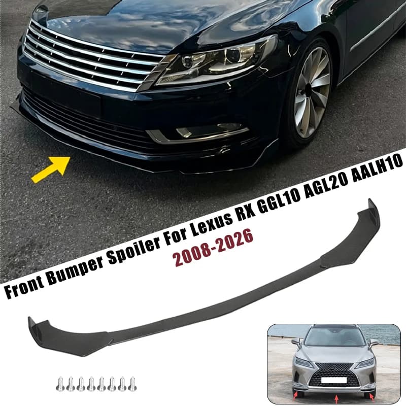 Sport Front Bumper Splitter Spoiler Lip For Lexus RX GGL10 AGL20 AALH10 2008-2026 5Pcs Adjustable Sectional Car Tuning Body Kit