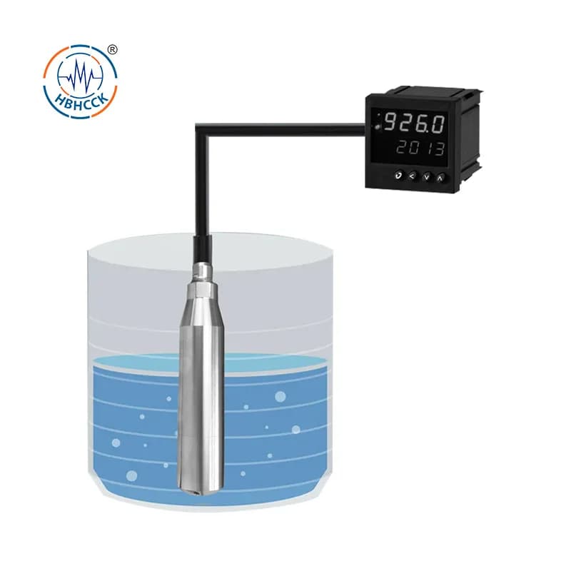 HCCK 0~350m Piezoresistive Silicon Analog Stainless Steel Liquid Water Level Sensor Submersible Water Level Transmitter