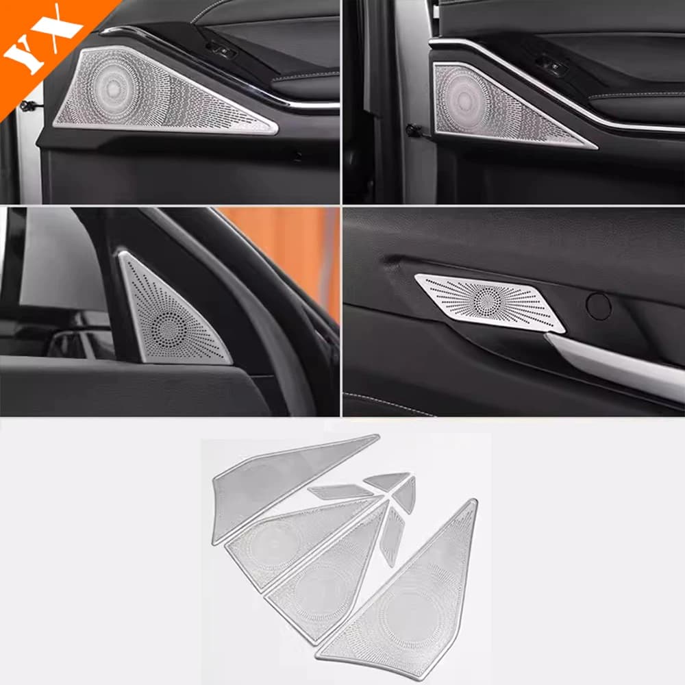 For GWM haval h6 Accessories 2022 2023 Stainless Car Interior Speaker Anti Dust Protection Trim A Pillar Horn Inner Handle Horn
