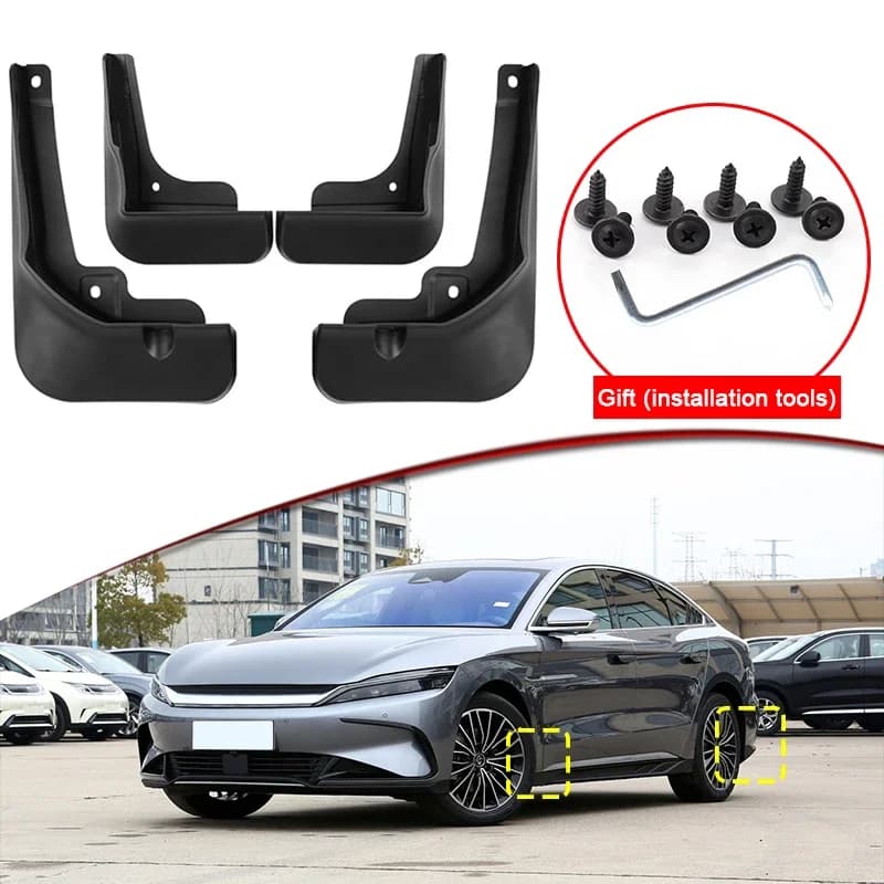 Car Styling Fit For BYD HAN EV 2022 2023 ABS Car Mud Flaps Splash Guard Mudguards MudFlaps Front Rear Fender Auto Accessories