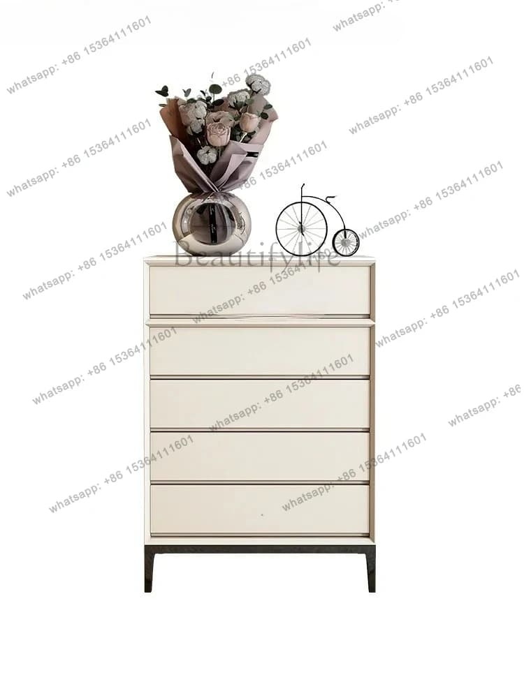 Living Room Chest of Drawers Locker Modern Bedroom Stone Plate Sofa Side Cabinet Cupboard Italian Minimalist Bed Front Cabinet