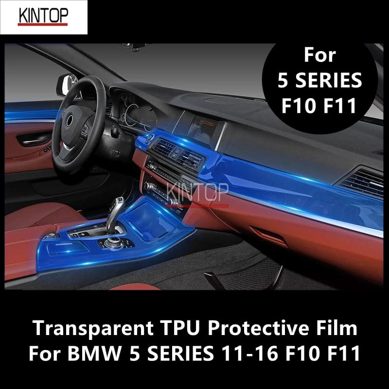 For BMW 5 SERIES 11-16 F10 F11 Car Interior Center Console Transparent TPU Protective Film Anti-scratch Repair Film Accessories