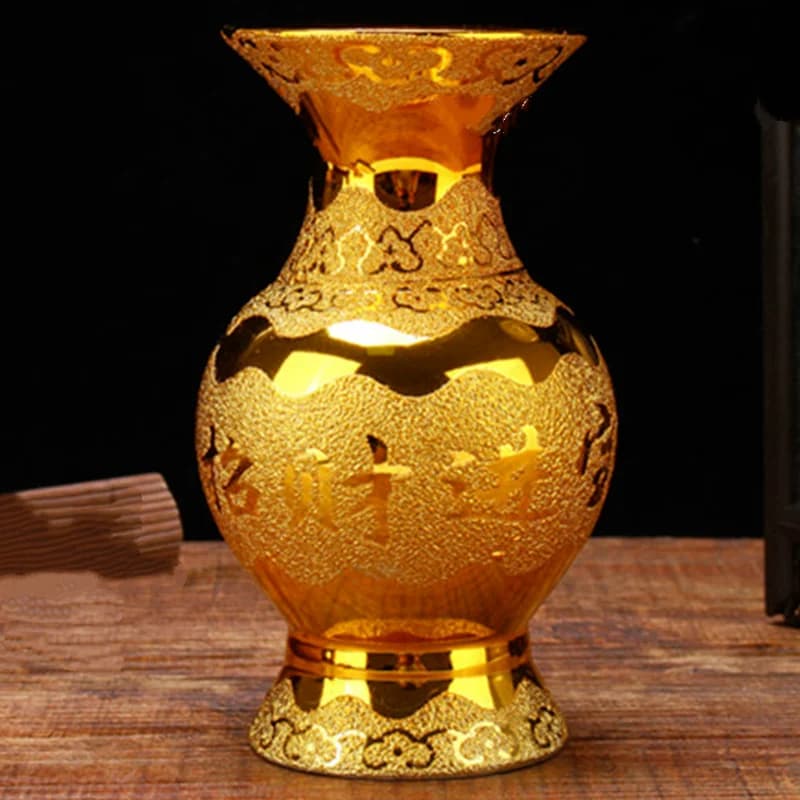 18cm Ceramic Antique Vase Home Decoration Buddha Hall Worship Buddhist Supplies