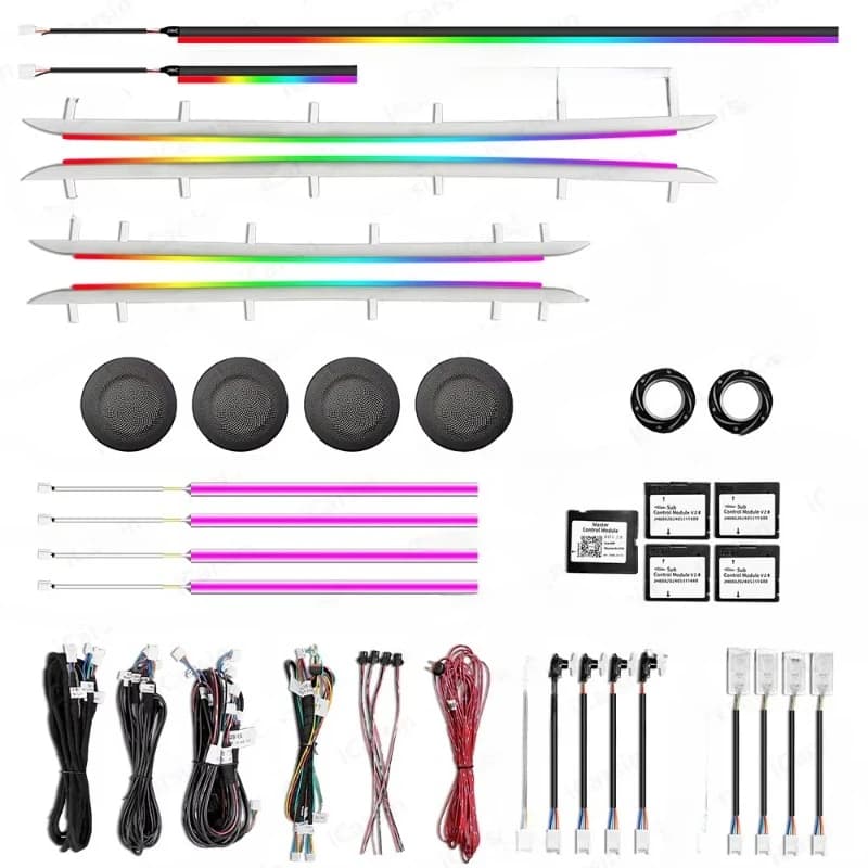 64-Color dynamic ambient light, interior lighting upgrade accessories