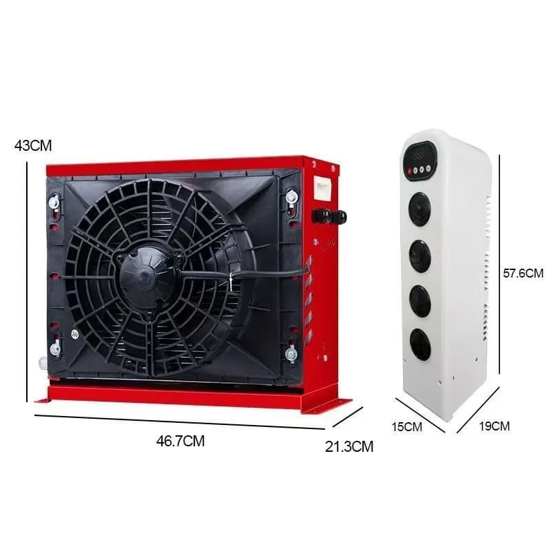 Parking air conditioner large truck 24V refrigeration frequency conversion, car modification 12V vehicle air  excavator