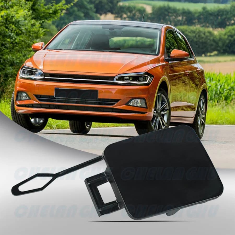 Fit For VW Polo 2018 2019 2020 2021 Car accessories Paintable Front Bumper Trim Tow Eye Hitch Cover 2G0807241
