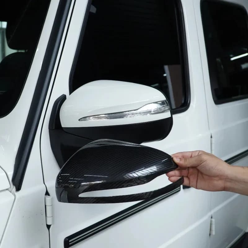 For Mercedes Benz G Class W463 2019-2025 Real Carbon Fiber Car Rearview Mirror Reversing Mirror Cover Stickers Car Accessories