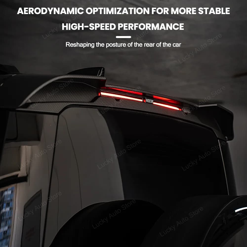 For Land Rover Defender 90 110 130 Car WEESE Rear brake Dry Carbon Fiber Tail Fin External Modification Accessories