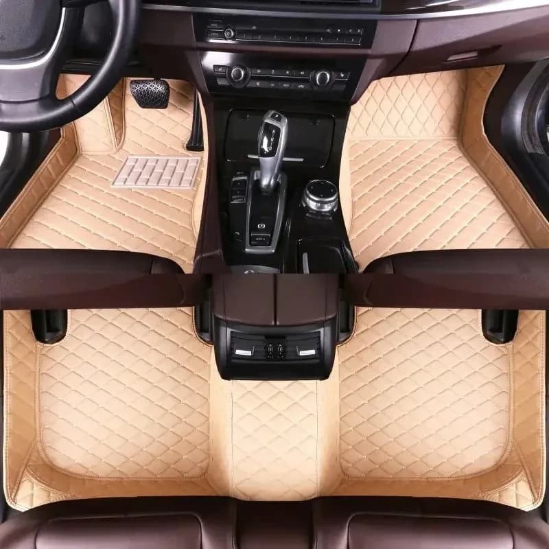 Non-slip car floor mat full set of premium luxury leather car floor mat