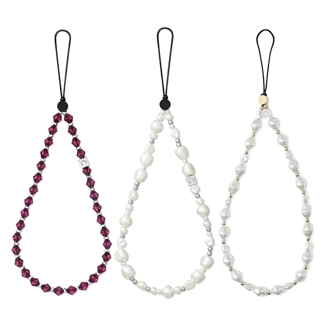 Mulberry Color Beads Phone Straps Long Short Lanyard Phone Hanging Chain