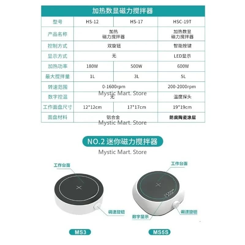 HS-12 Digital Display Laboratory Stirrer Constant Temperature Heating Mixing Equipment