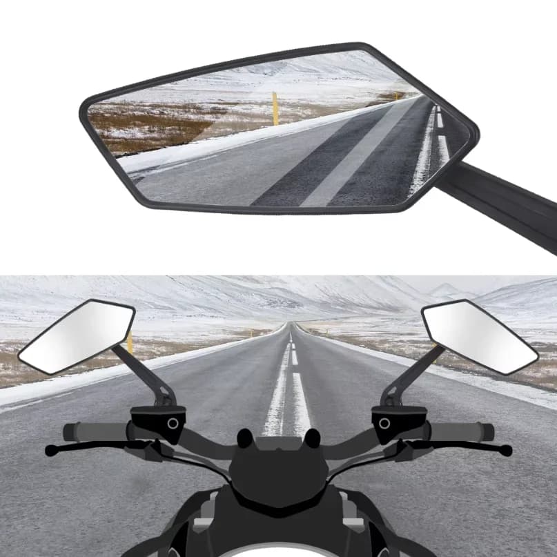 Espejo retrovisor para manillar de motocicleta, espejo para extremo de manillar de motocicleta para Cafe Racer, Scooter, Motocro