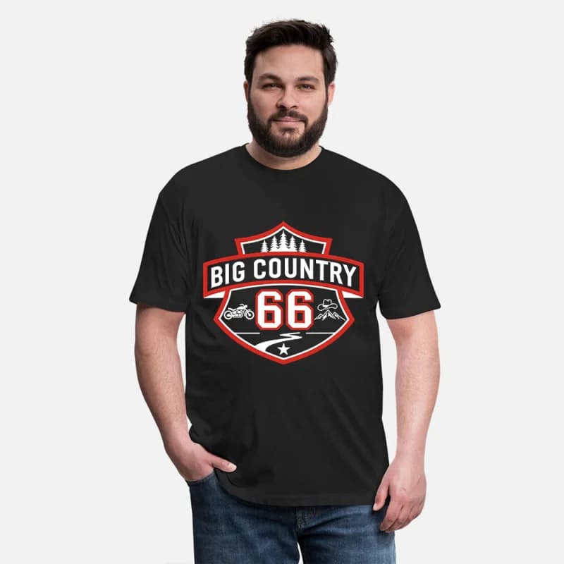 Big Country 66 Patch Gift t shirt The Mother Road Route 66 UShighway Graphic clothes 100% cotton printed Tee All size Tops S-6XL