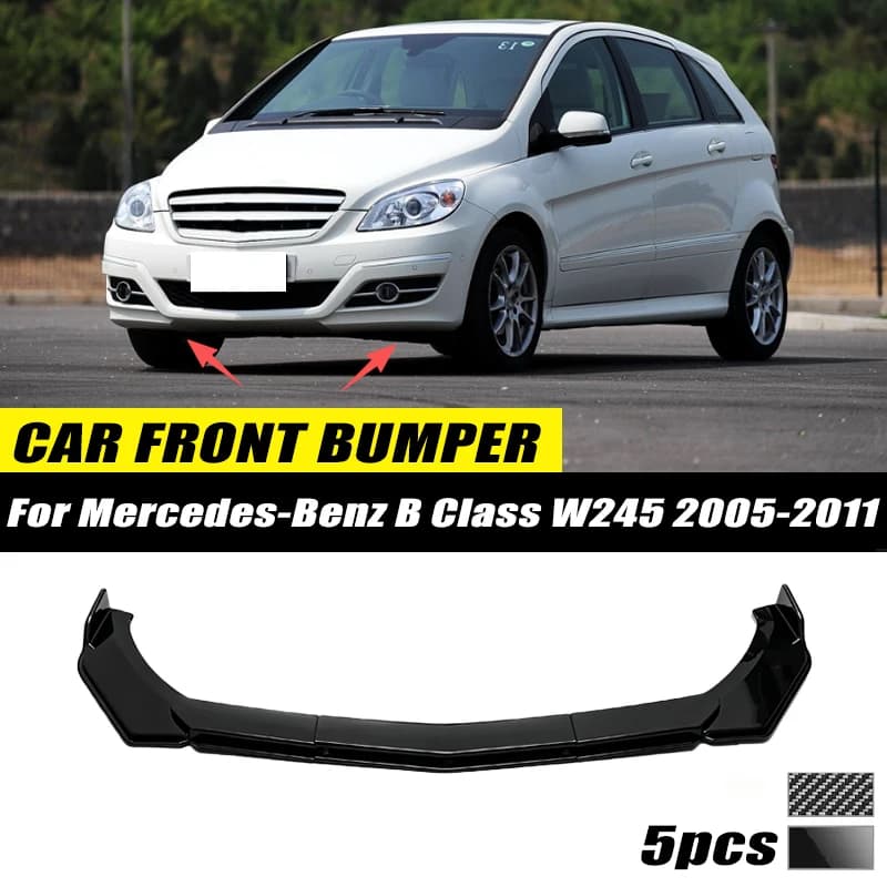 For Mercedes-Benz B Class W245 2005-2011 Front Bumper Lip Front Guard Spoiler High-quality ABS Material Body Kit Front Lip
