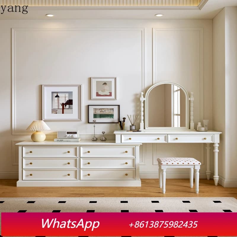LH solid wood dresser chest integrated bedroom bedside storage corner makeup table