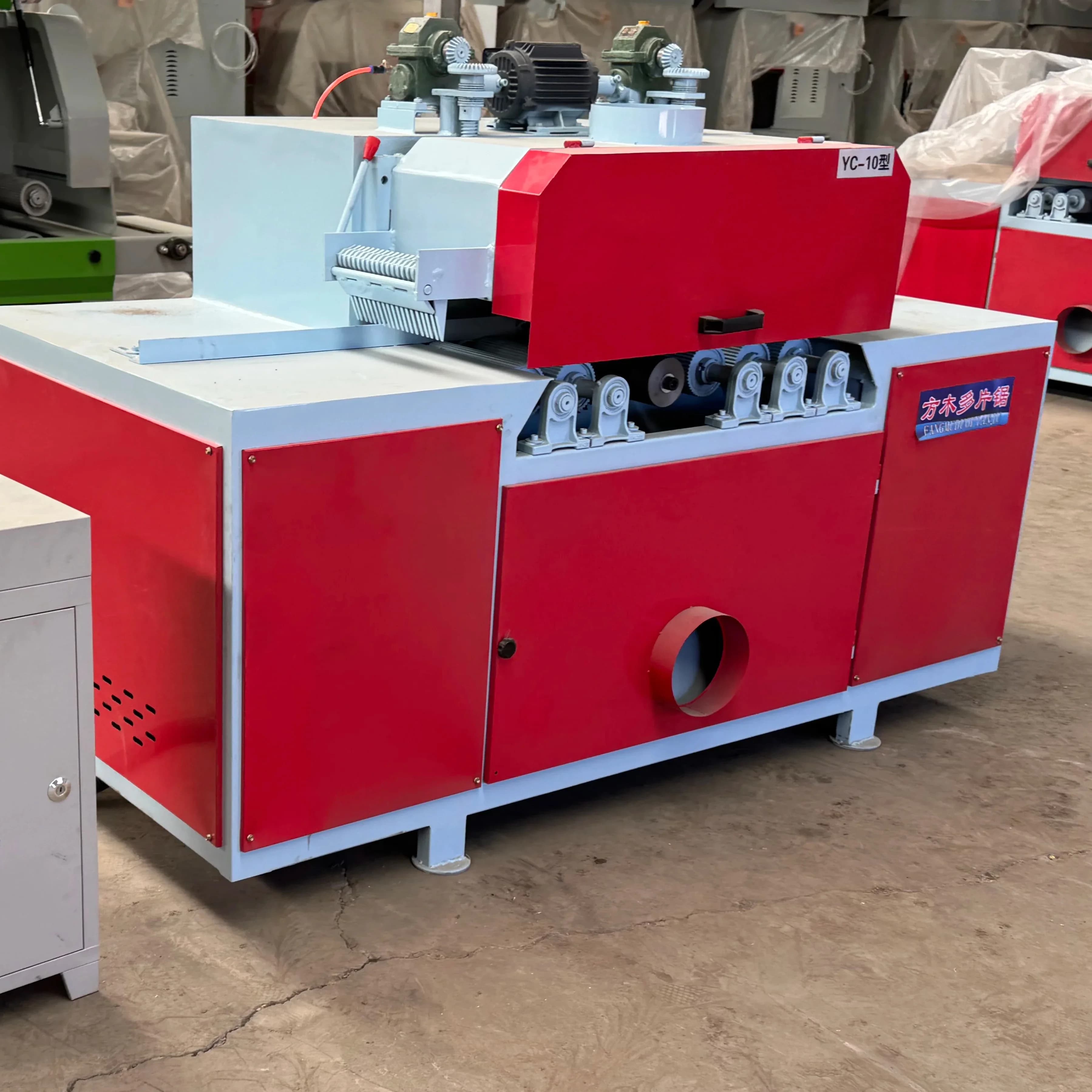 Multi-Rip Timber Sawing Machine Square Wood Multi-Blade Saw 220V Wood Cutting Machine Easy Operation Square Log Multi-blade Saw