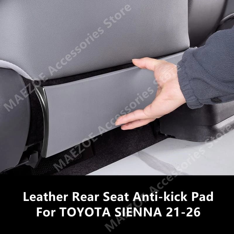 For TOYOTA SIENNA 21-26 Leather Rear Seat Anti-kick Pad,Car Interior Decoration Modification Accessories Refit