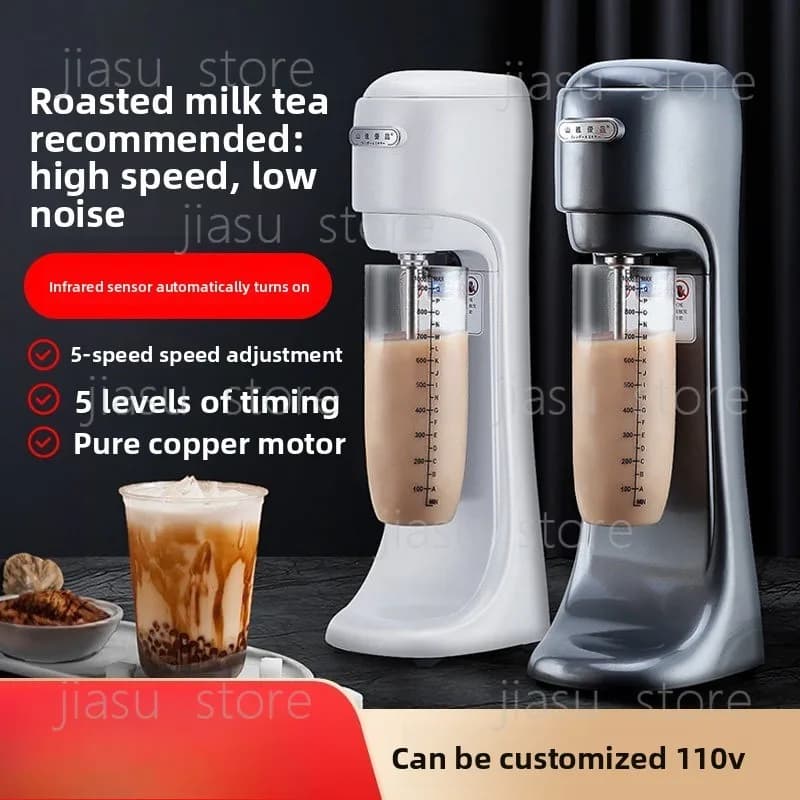 110V Multifunctional Commercial Blender Automatic Milkshake Milk Foam Maker for Milk Tea Store