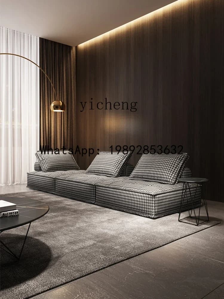 LYY Square Fabric Sofa Living Room Modern Minimalist Tofu Block Internet Celebrity Designer
