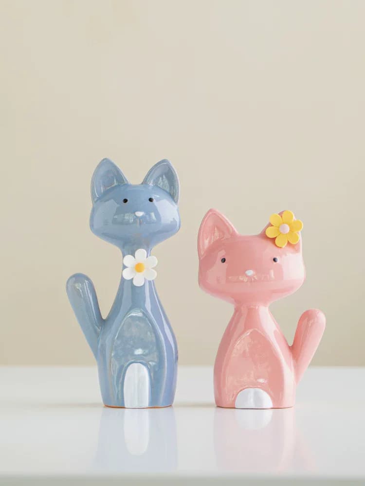 Ceramic Kitten Art Decoration, Desktop Tv Cabinet Decoration, Home Soft Decoration, Children's Room Creative Decoration