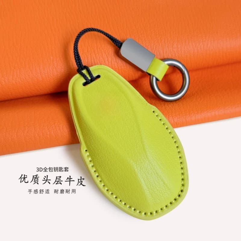 Premium Genuine Leather Key Cover for 2025 DENZA D9 Luxury Key Fob Case Interior Upgrade Accessory