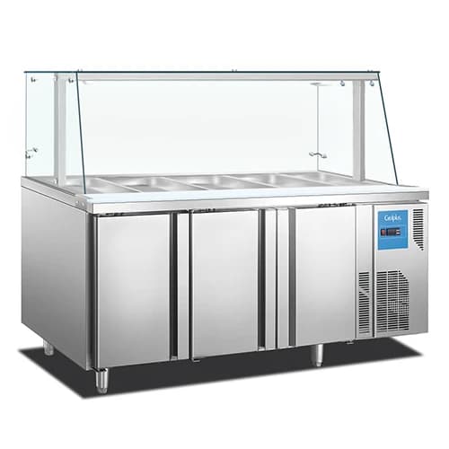 Pizza Sandwich Worktable Counter Top Salad bar Freezer Refrigerated Salad showcase Salad Display Counter