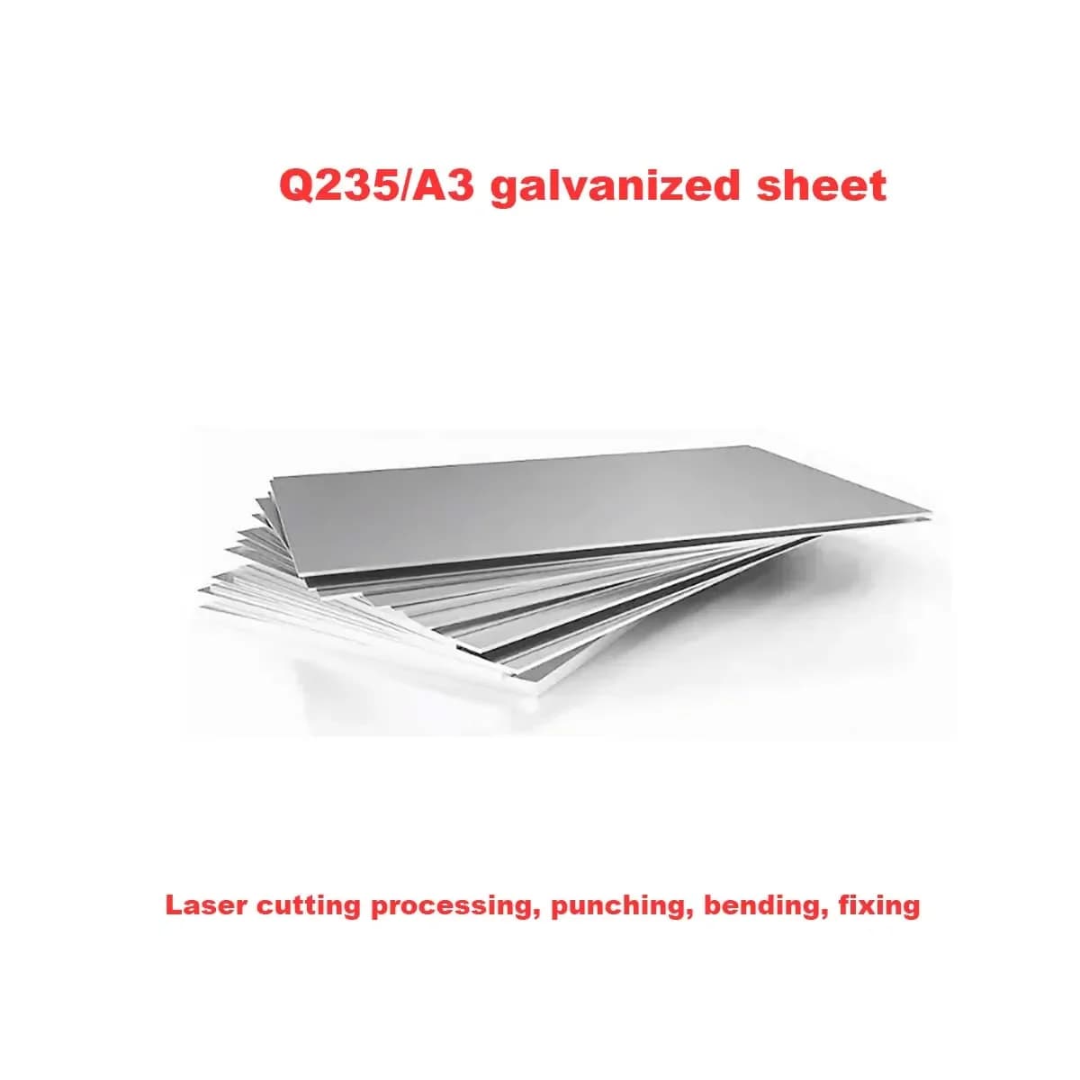 Q235/A3 Galvanized Sheet, White Iron Sheet, Square Plate Gasket, Laser Cutting Processing, Punching, Bending And Fixing