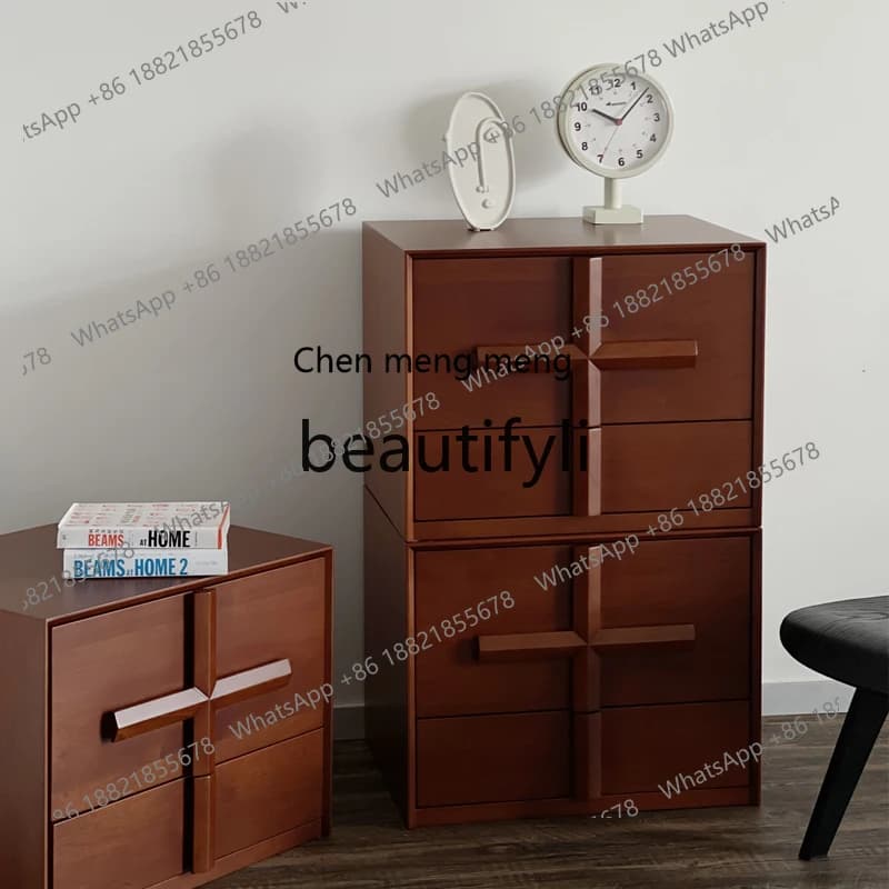 X New Minimalist Modular Cabinet Multifunctional TV Stand Cherry Wood Black Oak Full Set