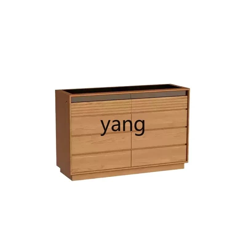 Lmm retro solid wood bucket cabinet cherry wood bedroom storage bucket cabinet jewelry storage narrow