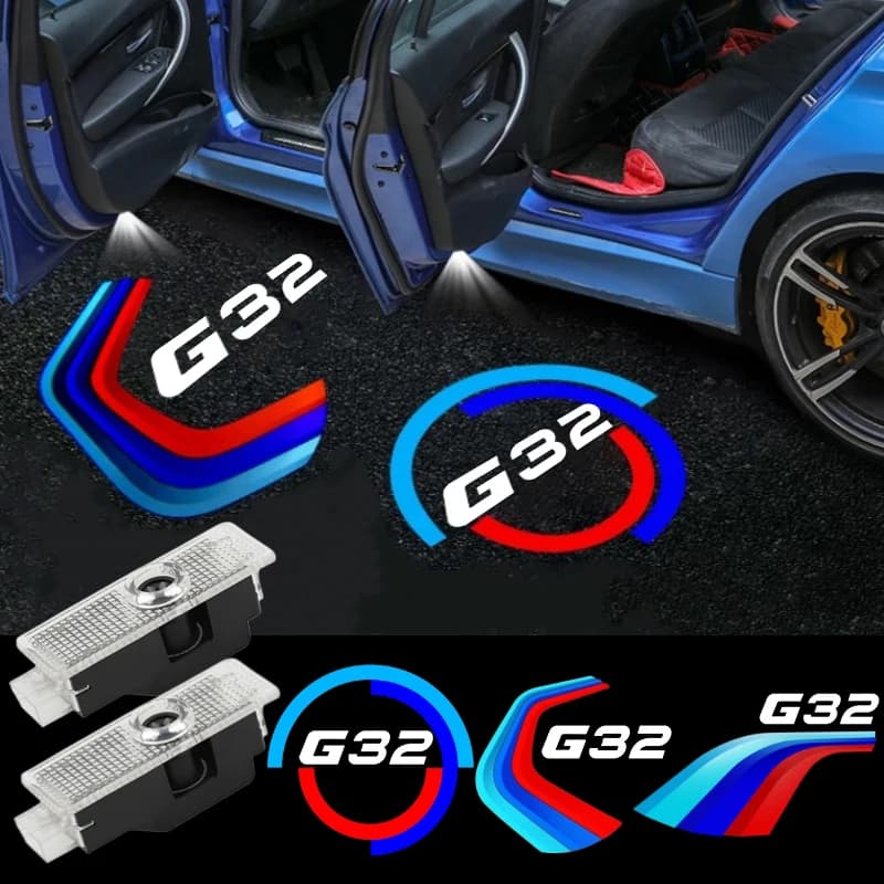 2Pcs HD LED Ghost Shadow Projection Courtesy Puddle Welcome Light For BMW 6 Series GT G32 2017‑2023 Plug And Play Car Door Lamp