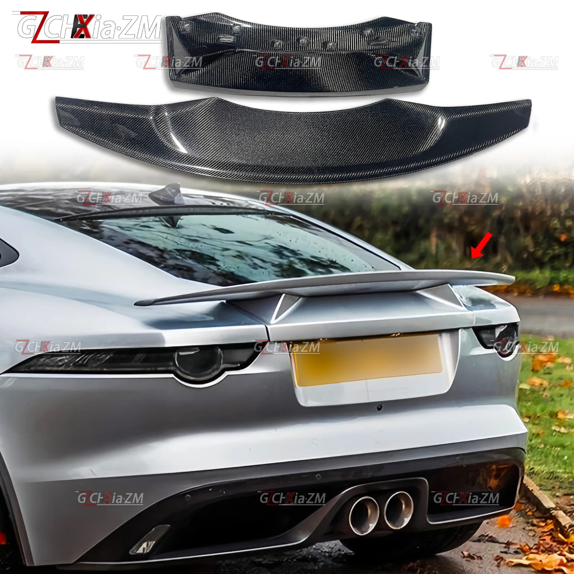 Forged Real Carbon Fiber Car Rear Wing Trunk Lip Spoilers For Jaguar F-Type 2013 2014 2015 2016 2017 2018 2019 2020