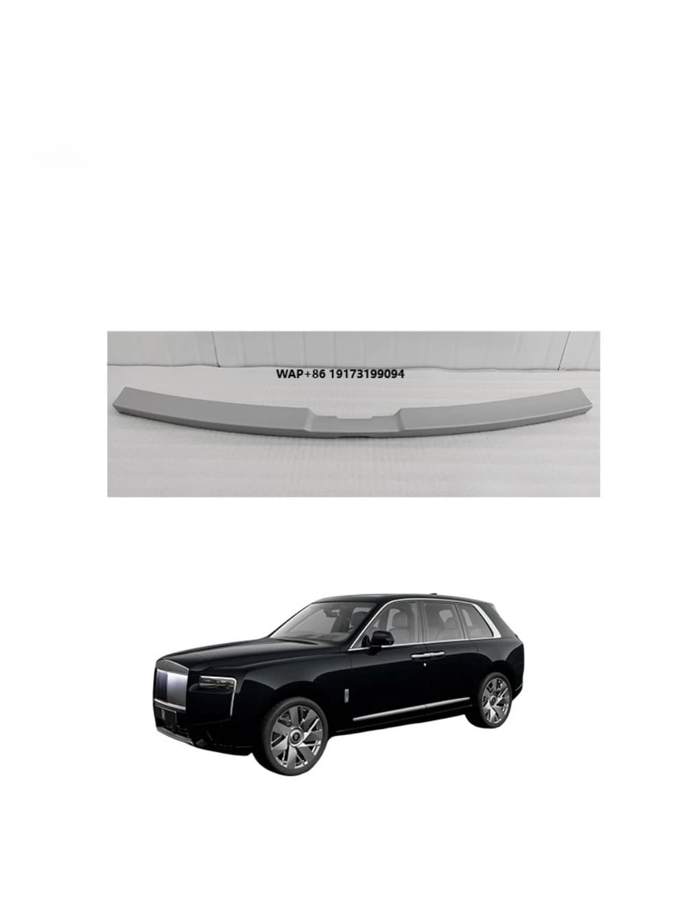 For Rolls-Royce Cullinan 2019-2024 Full Dry Carbon Fiber Single Deck Urban Body Kits Rear Spoiler Wing