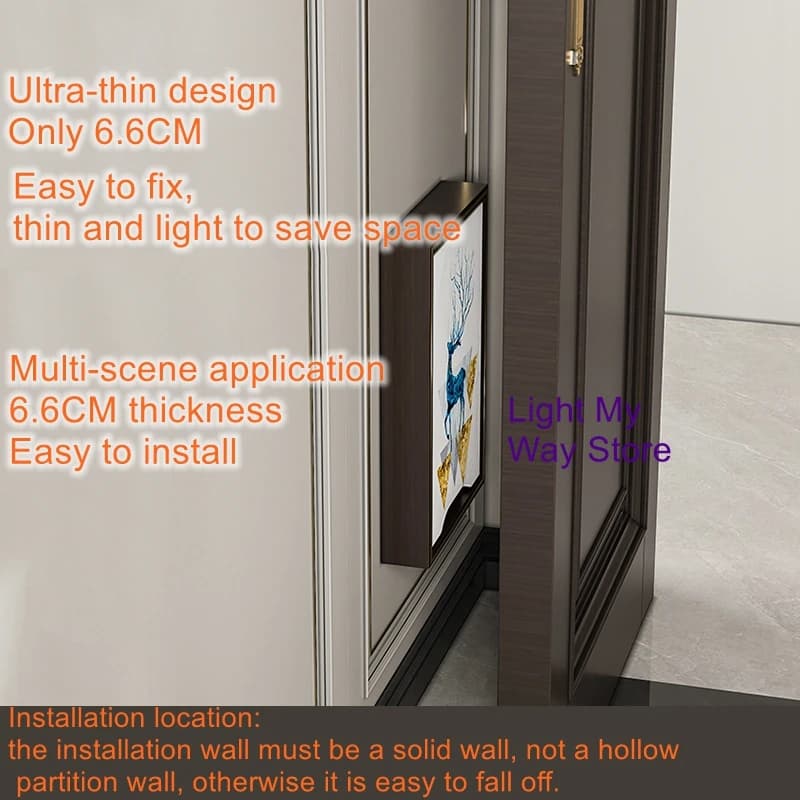 Household doorway wall-mounted shoe bench telescopic ultra-narrow space-saving wall folding shoe-changing stool